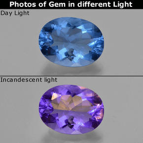 Fluorite cangiante naturale multicolore da 21,80 ct, taglio ovale, VS