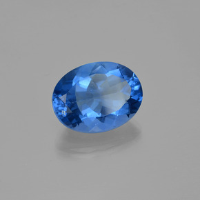 Fluorite cangiante naturale blu da 22,67 ct, taglio ovale, VS