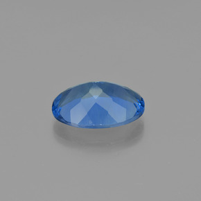 Fluorite che cambia colore Blu Navy Intenso naturale da 18.43 ct, Taglio ovale, VS