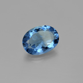Fluorite cangiante blu navy naturale da 17,94 ct, taglio ovale, VS