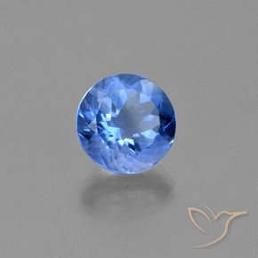 Fluorite che cambia colore Blu acceso naturale da 11.73 ct, Rotondo, VS
