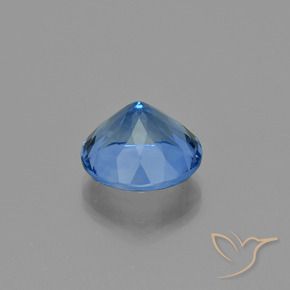 Fluorite che cambia colore Blu Navy Intenso naturale da 13.83 ct, Rotondo, VVS-VS