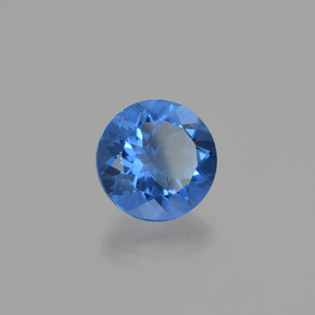 Fluorite che cambia colore Blu Navy Intenso naturale da 11.19 ct, Taglio rotondo, VS