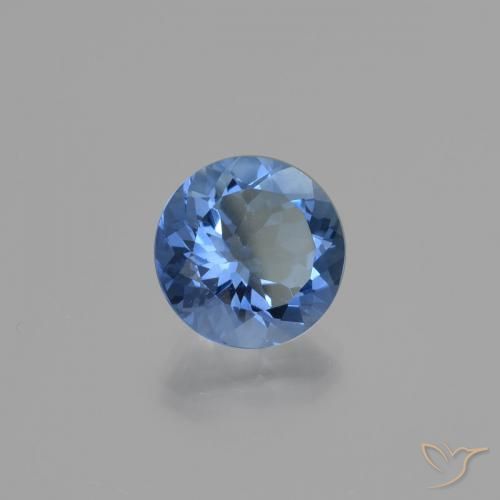 Fluorite che cambia colore Blu Navy Intenso naturale da 11.08 ct, Rotondo, VS