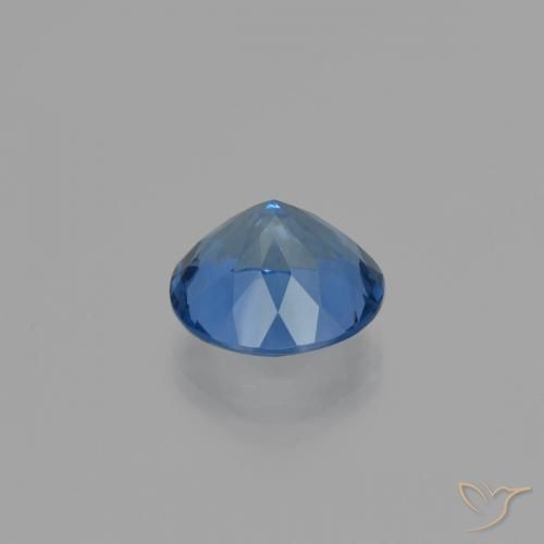Fluorite che cambia colore Blu Navy Intenso naturale da 11.08 ct, Rotondo, VS