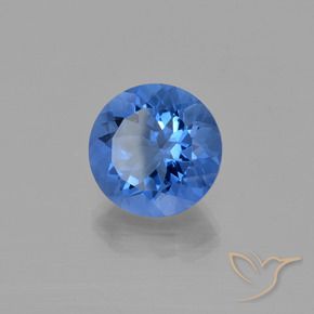 Fluorite che cambia colore Blu scuro naturale da 13.93 ct, Rotondo, VS