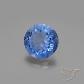 Fluorite che cambia colore Blu navy naturale da 10.95 ct, Rotondo, VS