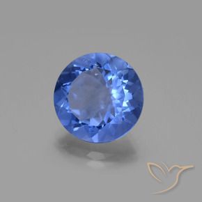 Fluorite che cambia colore Blu Navy Intenso naturale da 13.26 ct, Rotondo, VS