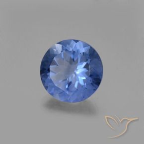 Fluorite che cambia colore Blu Navy Intenso naturale da 14.55 ct, Rotondo, VVS-VS