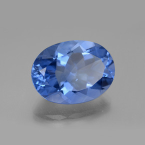 Fluorite che cambia colore Blu navy naturale da 21.46 ct, Taglio ovale, VS