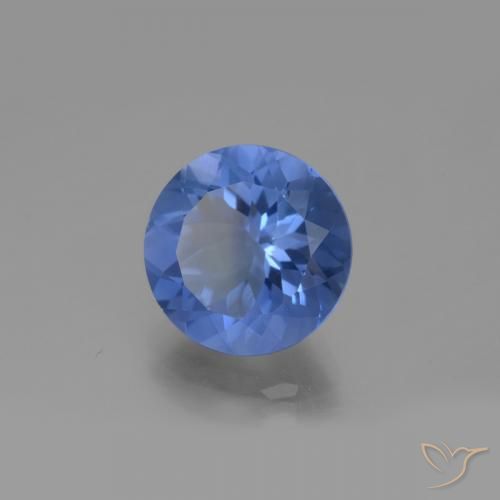 Fluorite che cambia colore Blu acceso naturale da 14.16 ct, Rotondo, VVS-VS