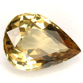 Granato cangiante Dorato naturale da 1.27 ct, Forma a pera, VVS-VS