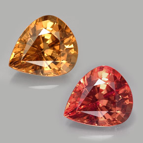 Granato cangiante naturale multicolore da 1,41 ct, taglio a pera, VS
