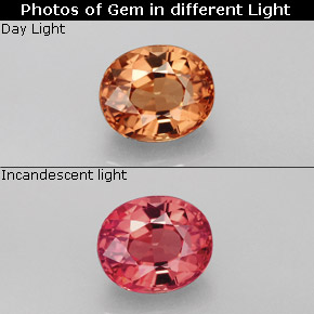 Granato cangiante naturale multicolore da 1,47 ct, taglio ovale, VVS-VS