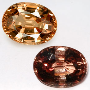 Granato cangiante Arancione naturale da 1.11 ct, Taglio ovale, VVS-VS