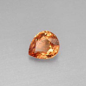 Granato cangiante naturale  da 1,23 ct, taglio a pera, VVS-VS