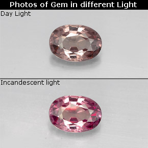 Granato cangiante naturale multicolore da 0,76 ct, taglio ovale, VVS