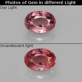 Granato cangiante naturale multicolore da 0,61 ct, taglio ovale, VS