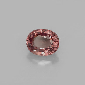 Granato cangiante Rosa tendente al rosa a arancio rosso naturale da 0.75 ct, Taglio ovale, VS