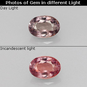 Granato cangiante naturale multicolore da 0,66 ct, taglio ovale, VS-SI