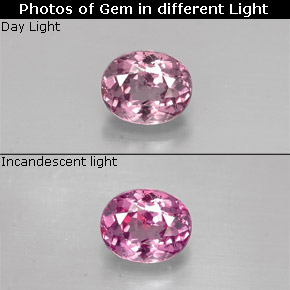 Granato cangiante naturale multicolore da 0,58 ct, taglio ovale, VS