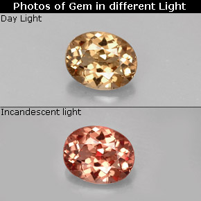 Granato cangiante naturale multicolore da 0,64 ct, taglio ovale, VVS-VS