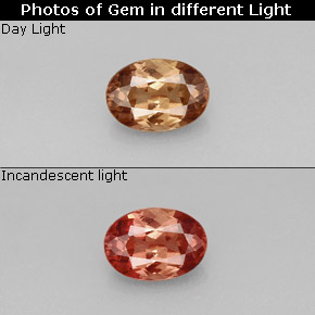 Granato cangiante naturale cangiante da 1,00 ct, taglio ovale, VS