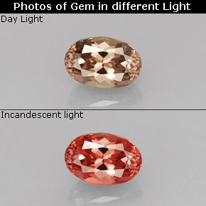 Granato cangiante naturale multicolore da 0,73 ct, taglio ovale, VS-SI