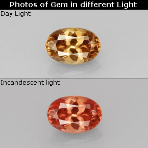 Granato cangiante naturale multicolore da 0,66 ct, taglio ovale, VS