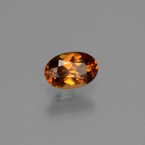 Granato cangiante Marrone dorato ad arancione naturale da 0.65 ct, Taglio ovale, VVS-VS