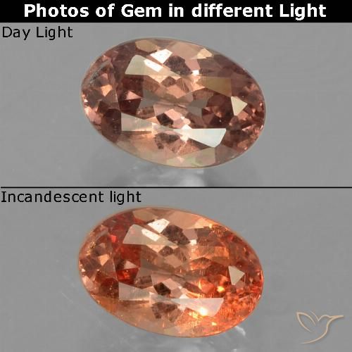 Granato cangiante naturale marrone da 0,67 ct, taglio ovale, VS