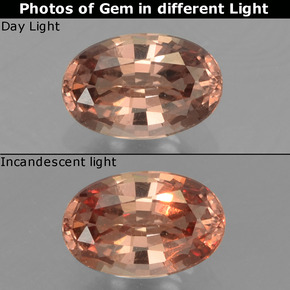 Granato cangiante naturale marrone da 0,59 ct, taglio ovale, VS