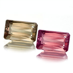 Granato cangiante naturale multicolore da 1,26 ct, taglio smeraldo, VVS-VS