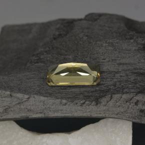 Granato cangiante naturale giallo da 0,76 ct, taglio smeraldo, VS
