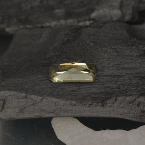 Granato cangiante naturale giallo da 0,71 ct, taglio smeraldo, VS