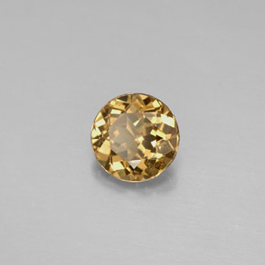 Granato cangiante Marrone dorato ad arancione naturale da 0.74 ct, Taglio rotondo, VS
