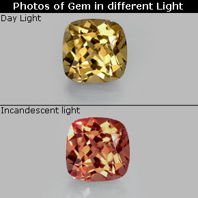 Granato cangiante naturale multicolore da 0,83 ct, taglio a cuscino, VVS-VS