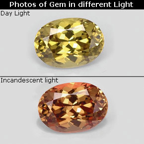 Granato cangiante naturale multicolore da 1,09 ct, taglio ovale, VVS-VS