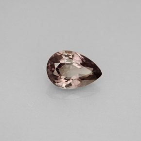 Granato cangiante dal rosa brunastro al rosso naturale da 1,43 ct, taglio a pera, VS