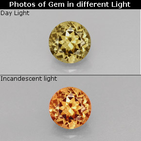 Granato cangiante naturale multicolore da 0,96 ct, taglio rotondo, VS