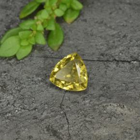 Granato cangiante naturale giallo da 0,70 ct, trillion, VS