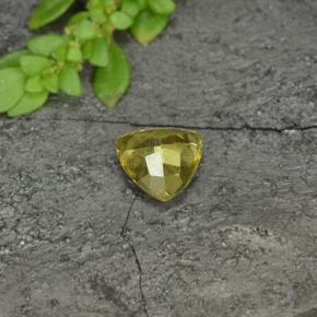 Granato cangiante naturale giallo da 0,70 ct, trillion, VS