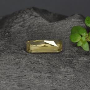 Granato cangiante naturale giallo da 0,60 ct, taglio smeraldo, VVS-VS