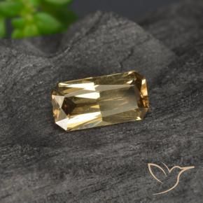 Granato cangiante naturale dorato da 0,63 ct, taglio smeraldo, VVS-VS