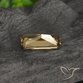 Granato cangiante naturale dorato da 0,63 ct, taglio smeraldo, VVS-VS