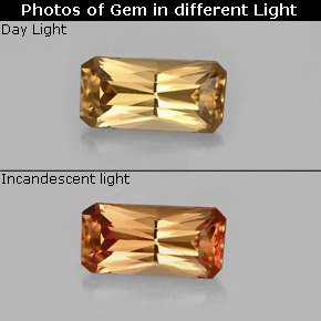 Granato cangiante naturale multicolore da 0,68 ct, taglio smeraldo, VVS-VS