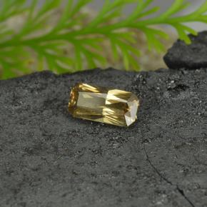Granato cangiante naturale giallo da 0,78 ct, taglio smeraldo, VVS-VS
