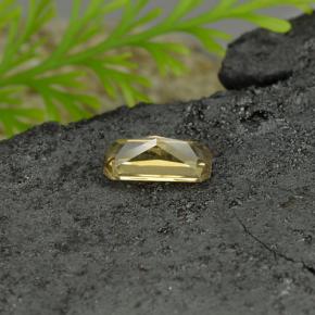 Granato cangiante naturale giallo da 0,78 ct, taglio smeraldo, VVS-VS
