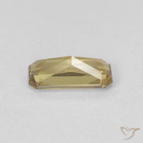 Granato cangiante naturale giallo da 0,67 ct, taglio smeraldo, VS