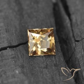 Granato cangiante naturale dorato da 0,58 ct, quadrato, VVS-VS